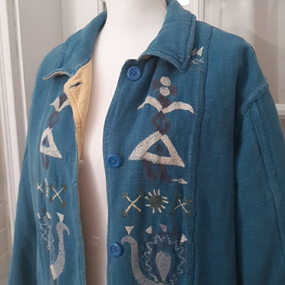 Vintage Embroidered Krishna Jacket Boho XL - Picture 2 of 4